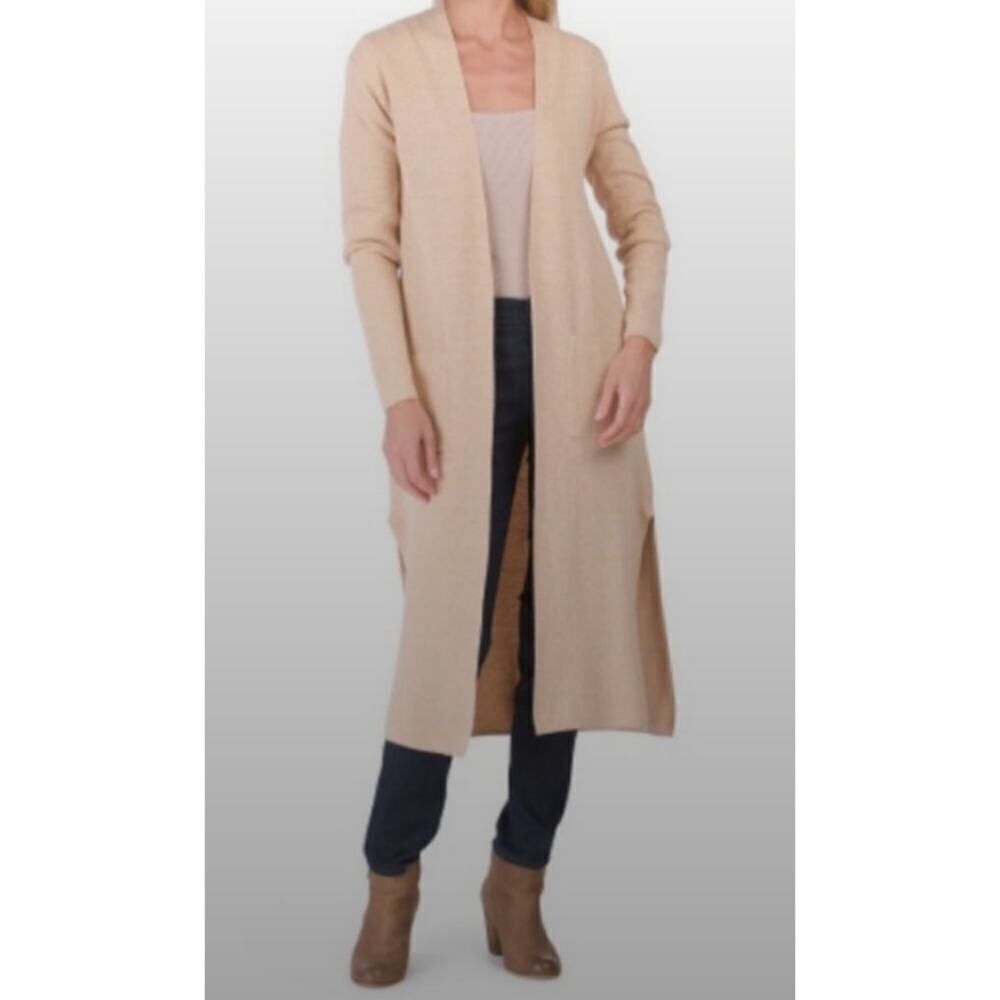 Ruby Moon open front long cardigan with pockets sz XS
